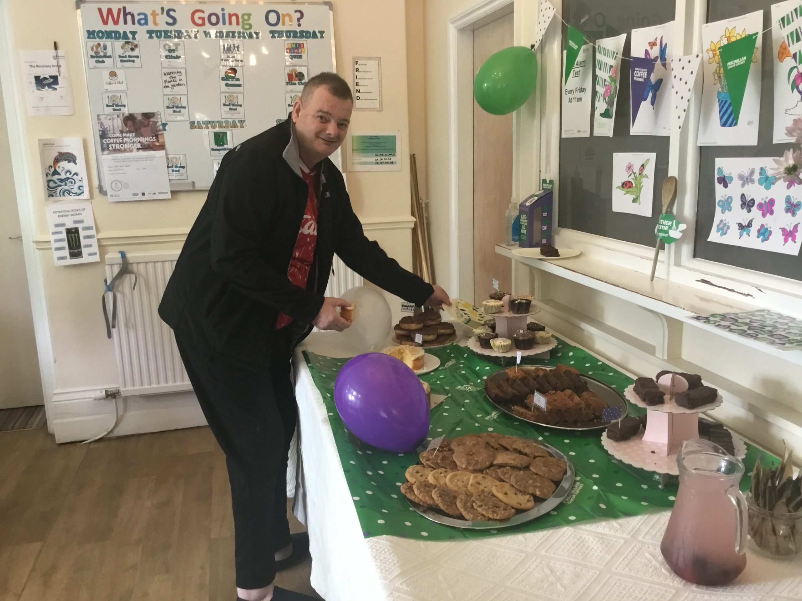 Macmillan coffee morning, table spread