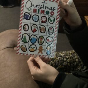 Christmas bingo sheet
