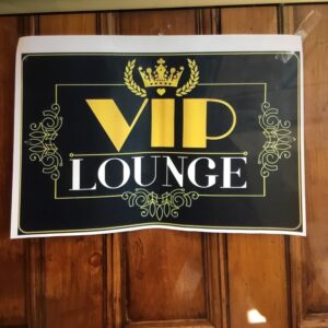 VIP lounge sign