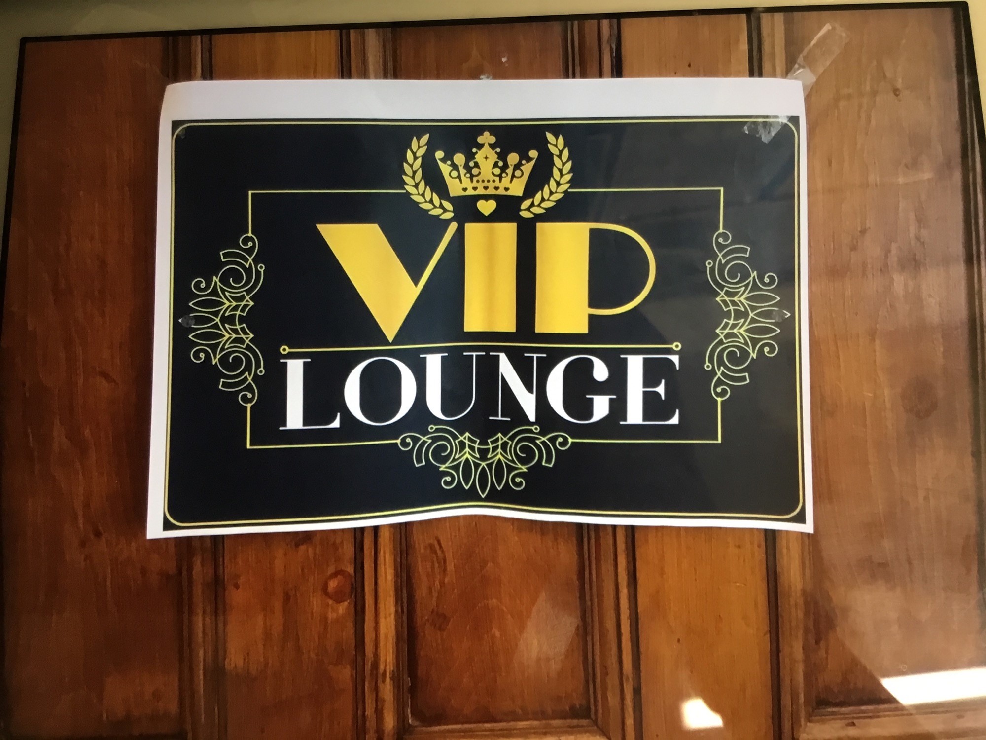 VIP lounge sign