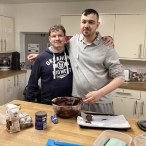 residents making cookies