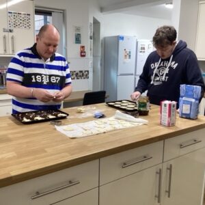 residents making mince pies