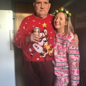 residents in christmas jumpers