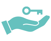 hand and key icon