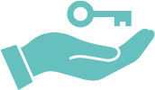 hand and key icon