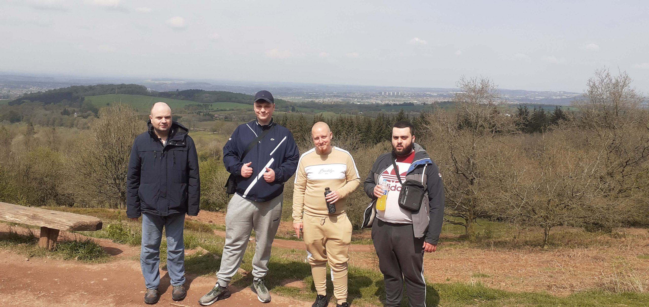 residents on a walk in nature