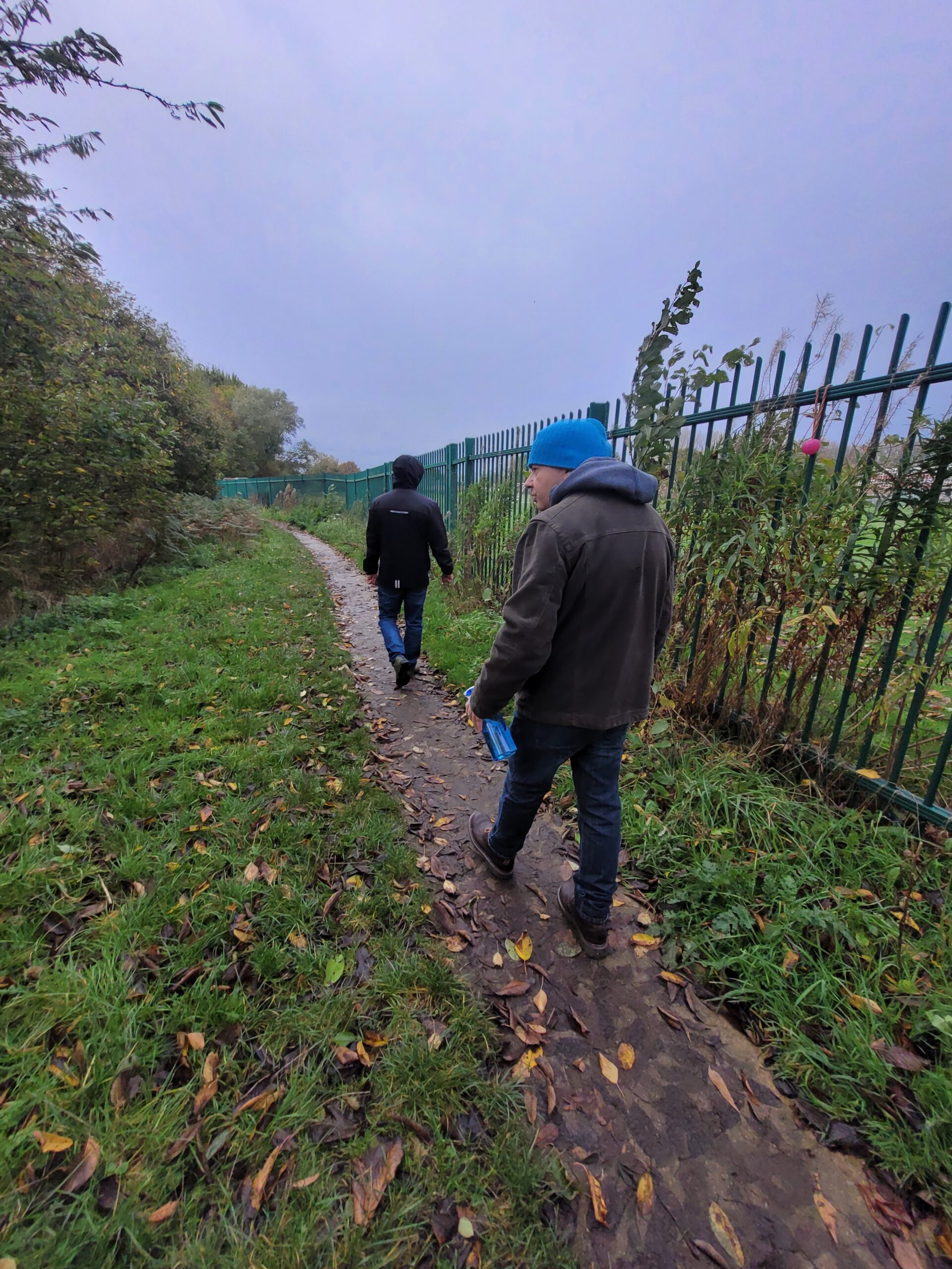 residents walking along nature trail