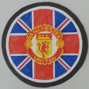 drawing of Manchester United logo