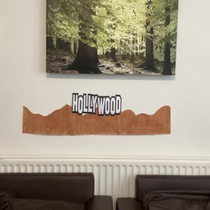Hollywood sign wall decoration