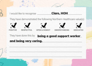 PROUD feedback for Clare
