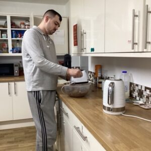 resident whisking cookie mix