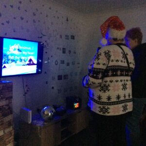 residents singing karaoke