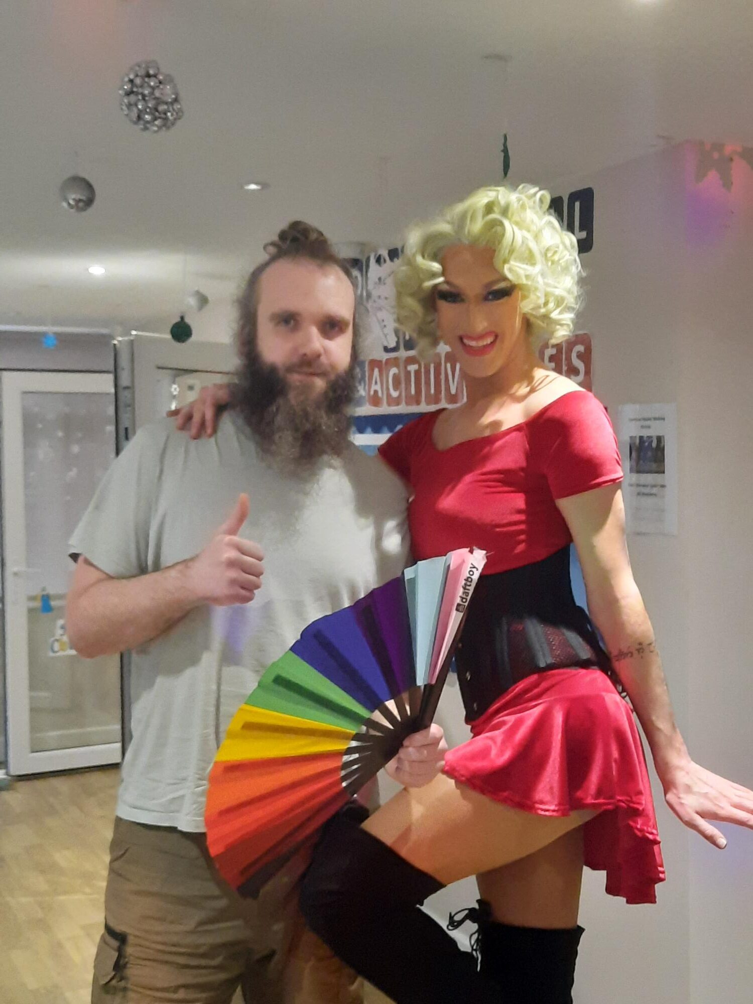 Big Jessie posing with resident