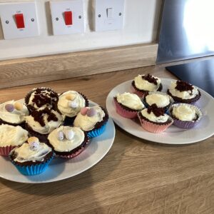 homemade Easter cupcakes