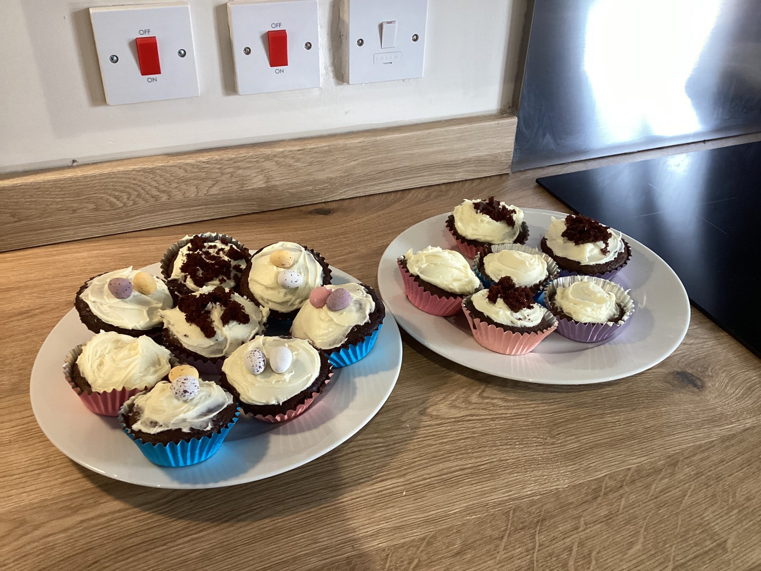 homemade Easter cupcakes