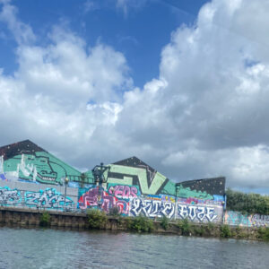 Graffiti on the side of building