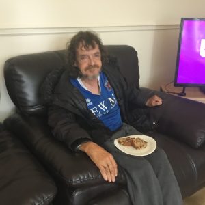 Glen Garth resident enjoying the coffee morning