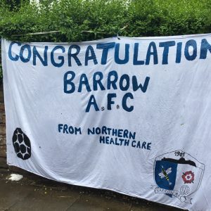 Congratulations Barrow AFC banner