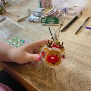 Rudolph the reindeer home made bauble