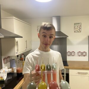 resident making smoothie ice lollies