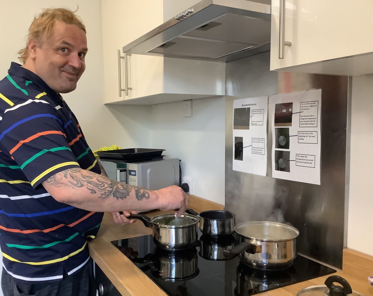 resident cooking at Radcliffe House