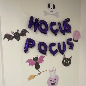 balloons spelling Hocus Pocus