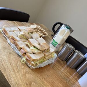 sandwich selection on table
