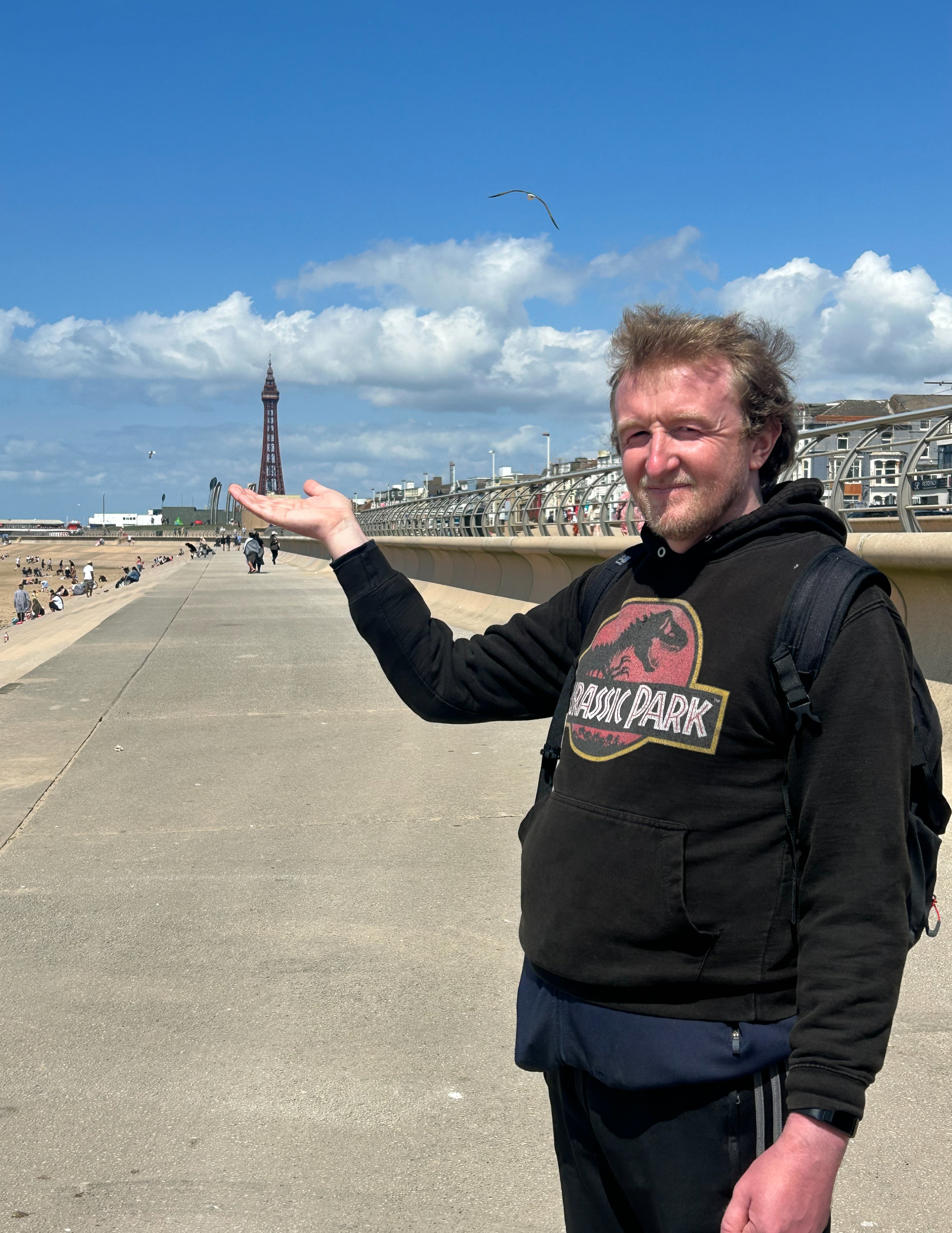Residents at Blackpool Beach