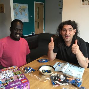 residents making lego