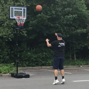 life at Mary Seacole: resident shooting a basketball hoop