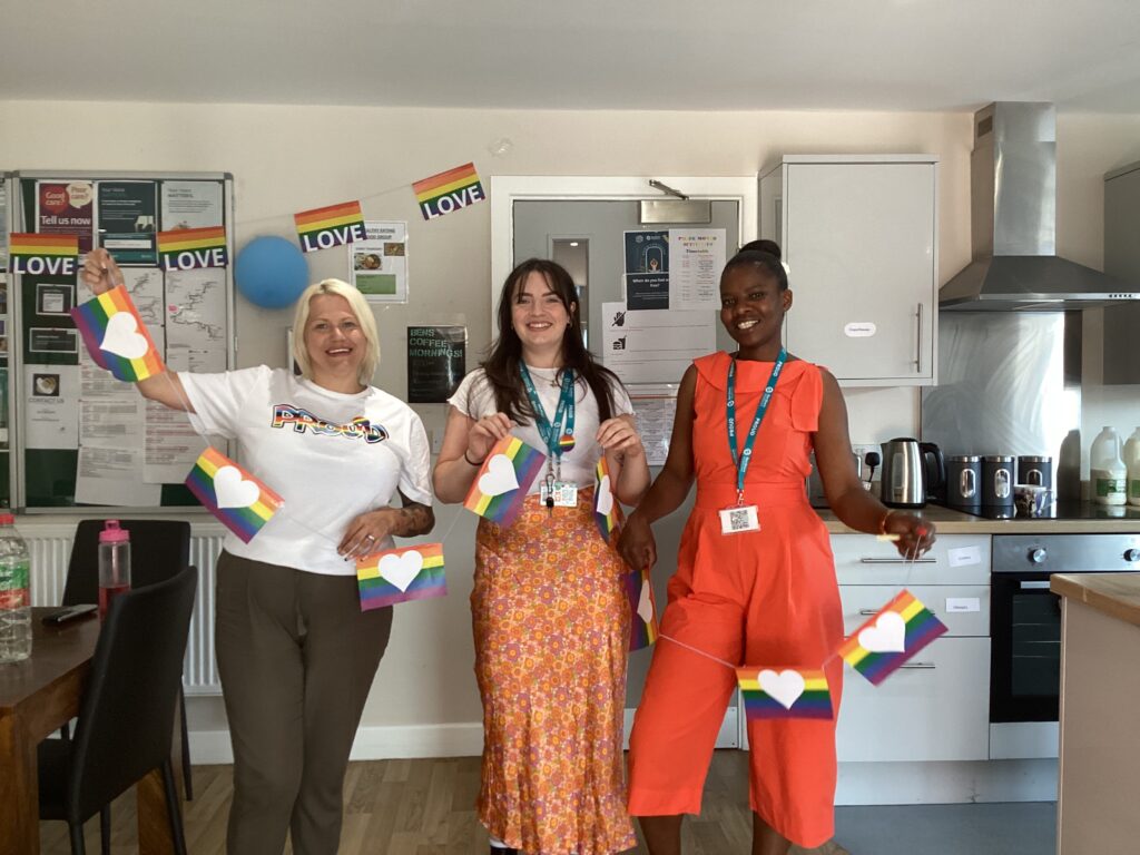 Staff at Adamson House celebrating Pride Month