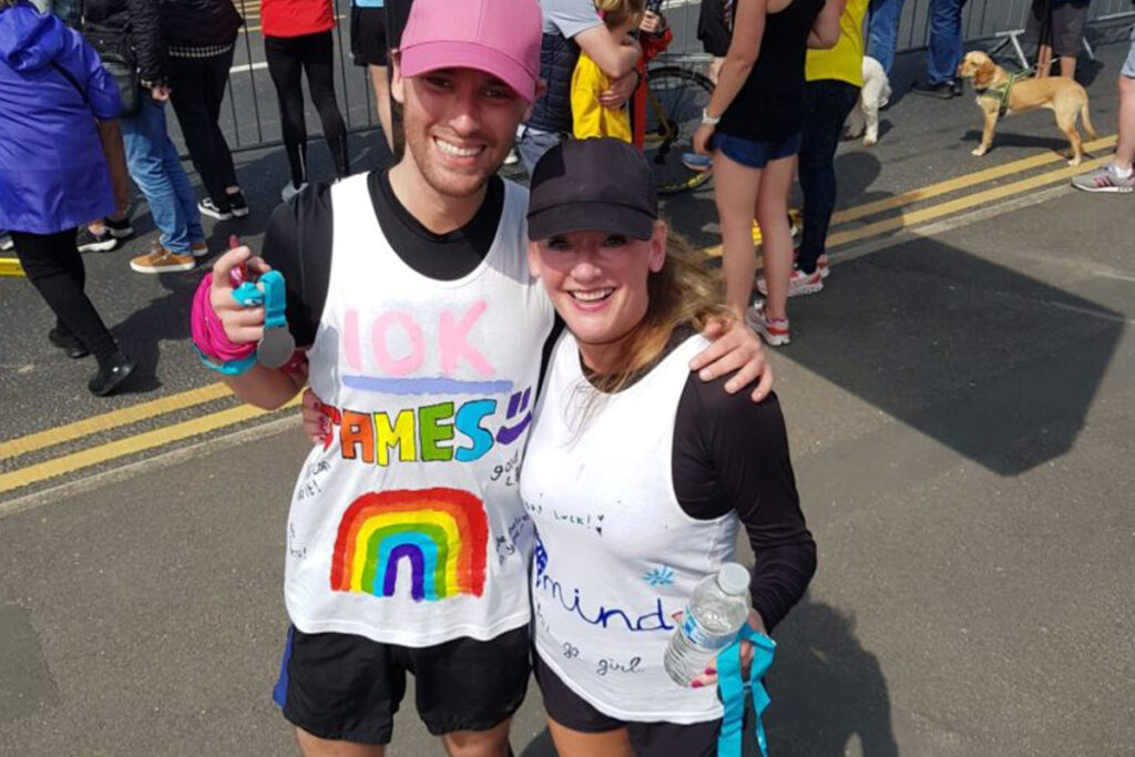Mother and Son Running 10k for Mind
