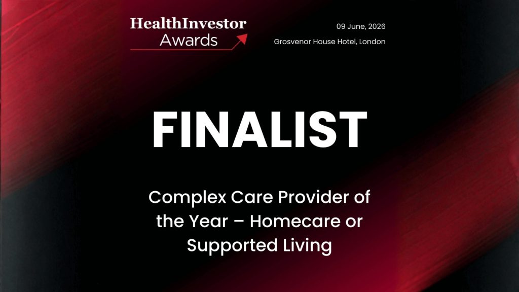 Blog banner highlighting Northern Healthcare being named a finalist at the HealthInvestor Awards 2026 in the Complex Care Provider of the Year - Homecare or Supported Living category