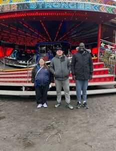 Residents at funfair