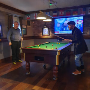 residents playing pool