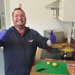 Life at Radcliffe House: resident cooking Sunday roast