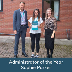 Sophie Parker receiving her award