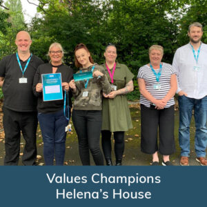 Helena's House receiving the Values Champions Award