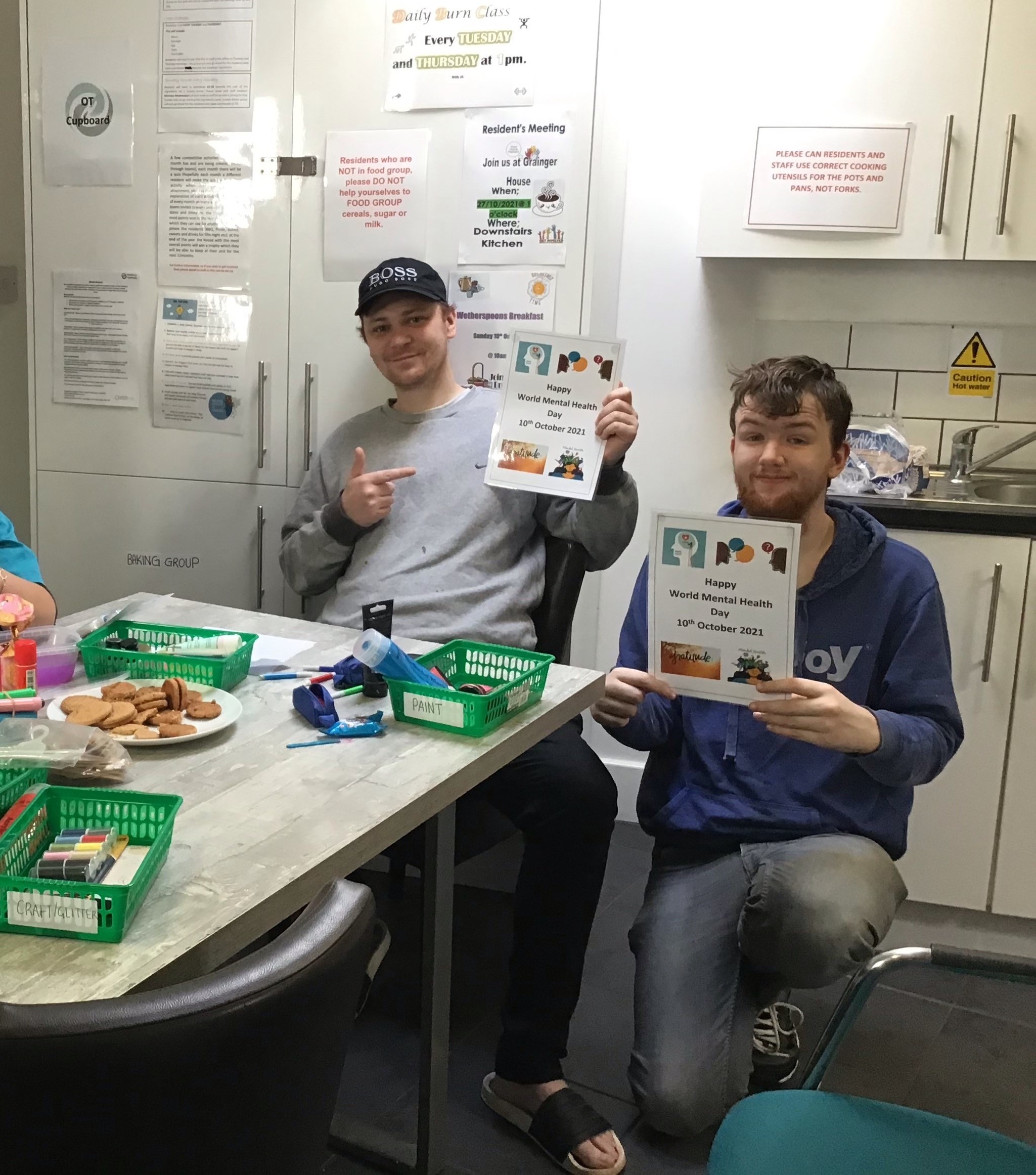 residents at Grainger House on World Mental Health day