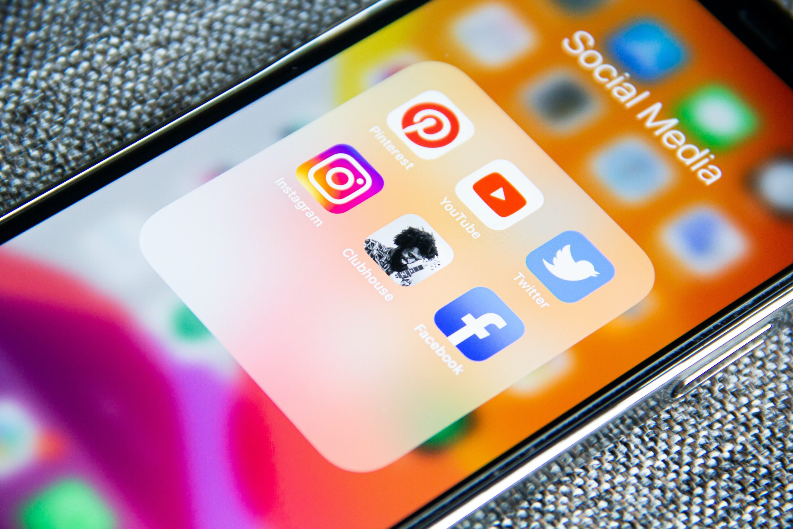 phone screen displaying social media apps