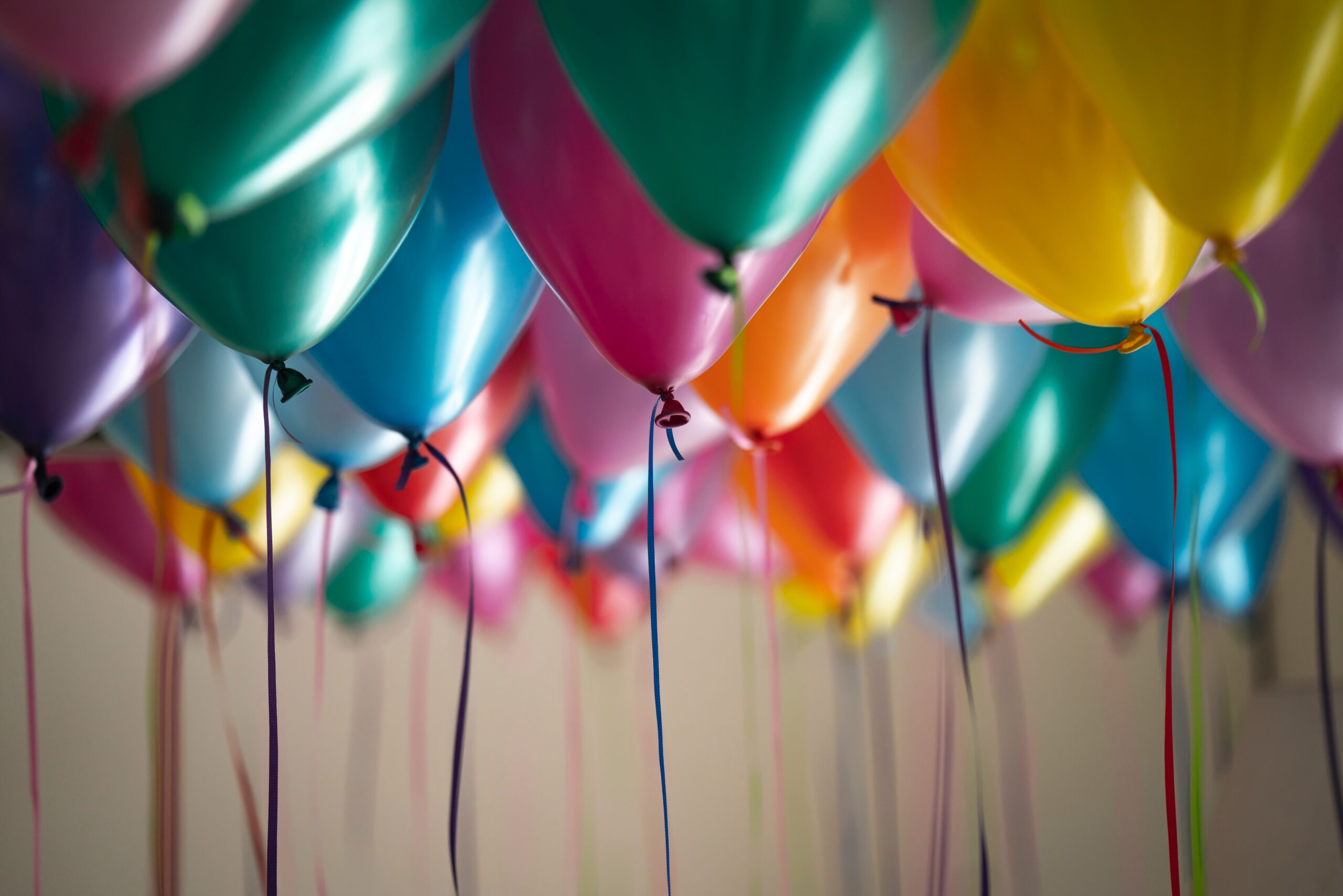 multi-coloured balloons