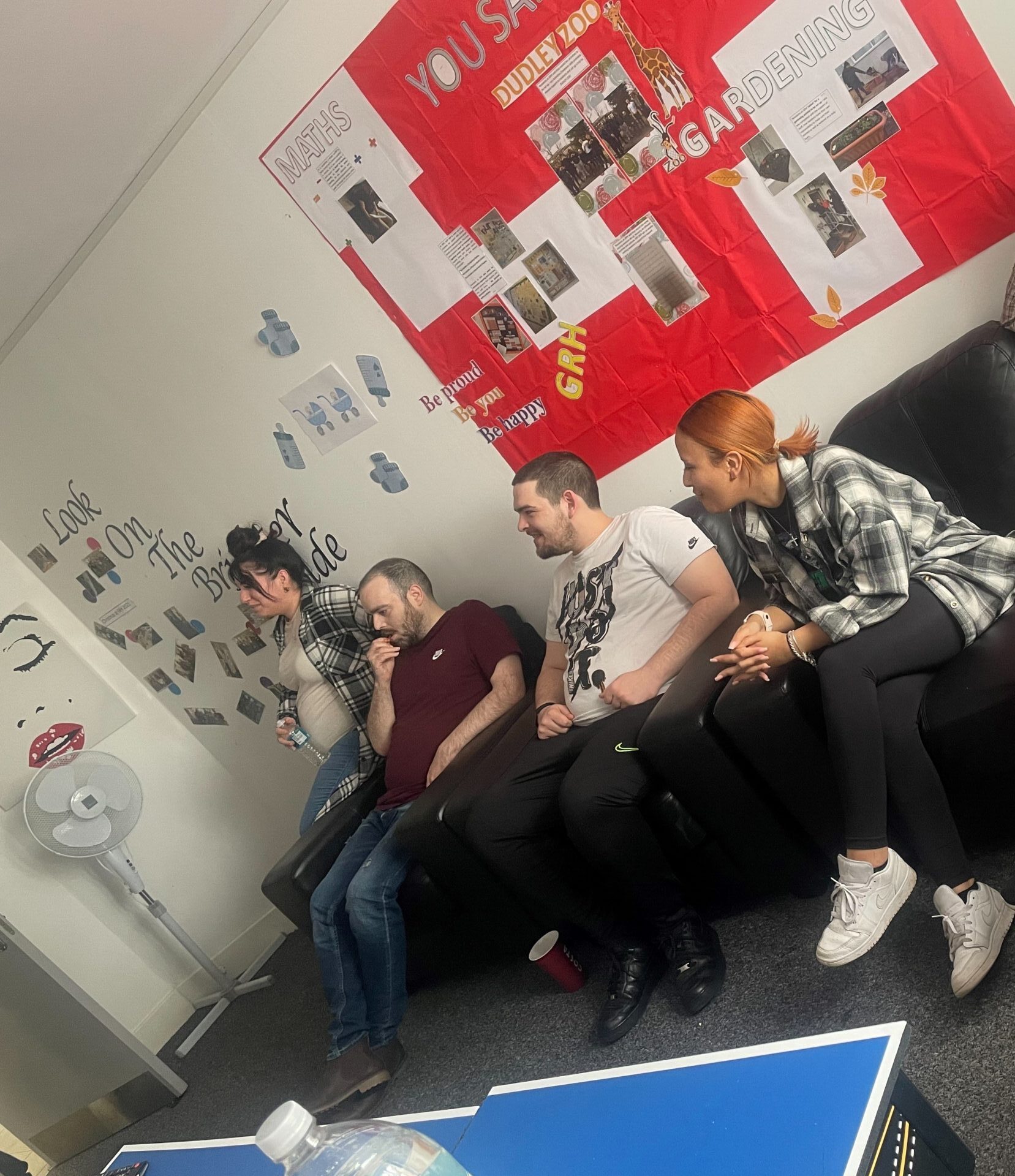 residents enjoying baby shower