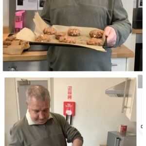 male baking