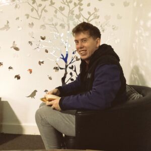 resident eating breakfast