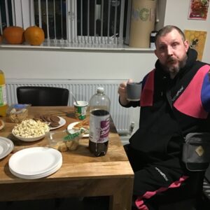 resident enjoying buffet