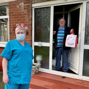 delivering christmas presents to the community