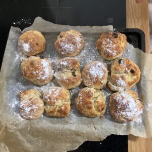 tray of homemade scones