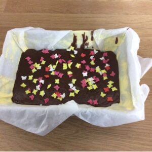 tin of homemade fudge