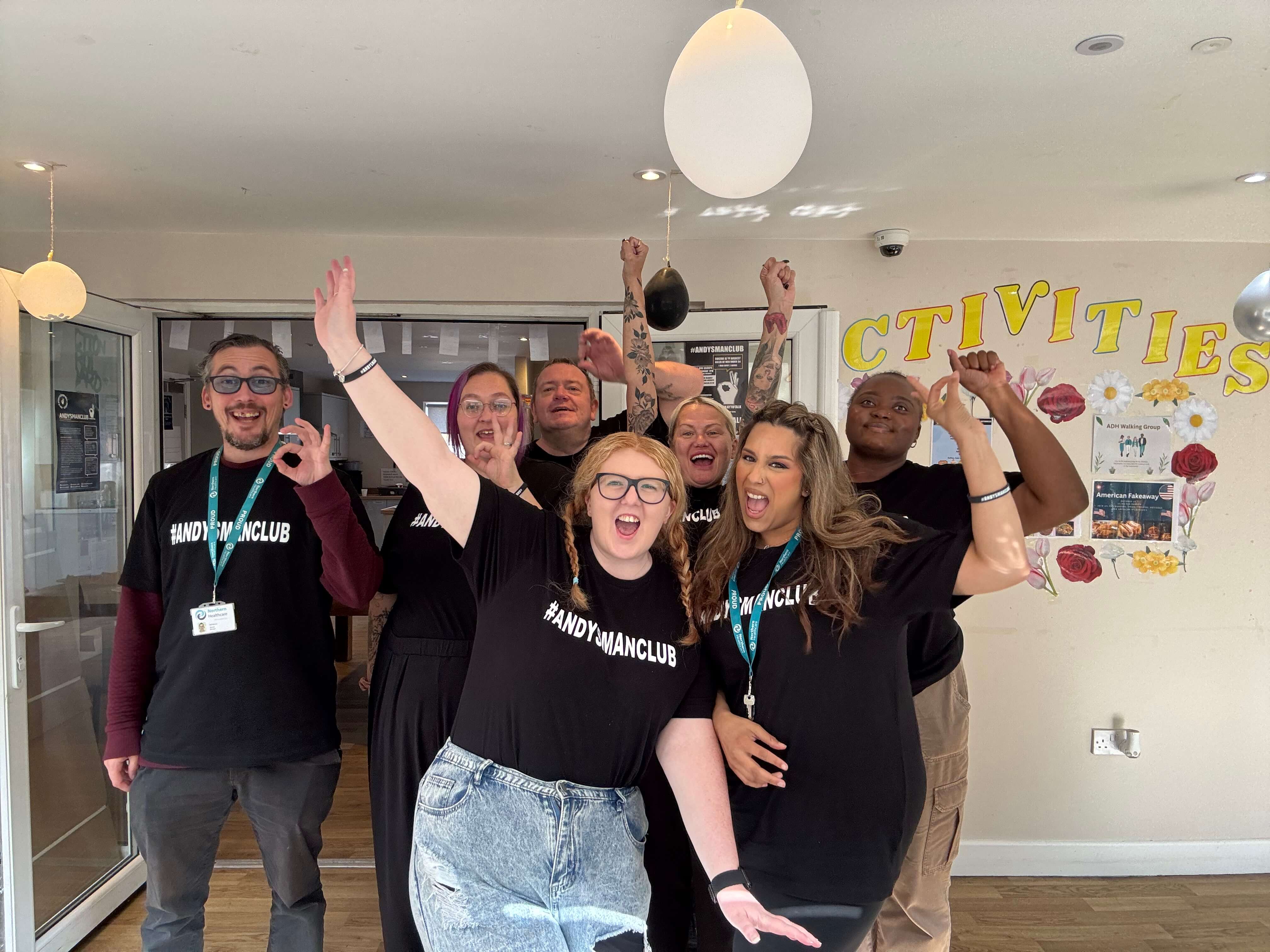 Group photo from a Northern Healthcare fundraiser for Andy's Man Club