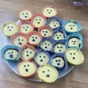 Cakes with spooky faces